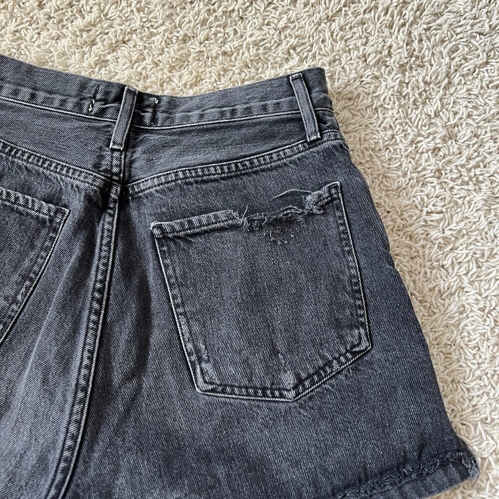 Agolde Dee High Rise Black Jean Shorts Size 26 - Picture 7 of 8